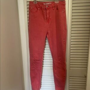 Celebrity Pink Women's 29/9 Skinny Jeans in Coral/Salmon Color